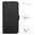 Leather Wallet Case & Card Holder Pouch for Oppo R15 - Black
